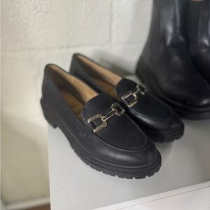 Black Leather Loafers
